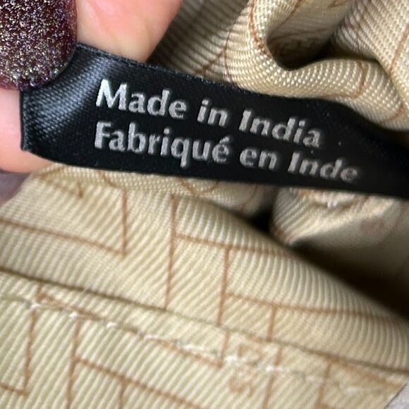 NWT LODIS Camilla Tote Shoulder Bag Ash Grey Taupe Leather Studded Zip Tassels - Picture 11 of 16